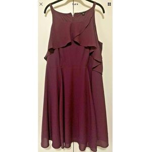 Torrid burgundy chiffon dress